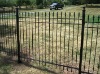 black steel garden fence, garden fencing