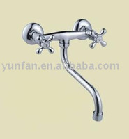 water tap, faucet, tap, wall sink mixer tap