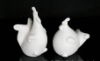 white porcelain chicken decor, set of 2