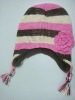 girls earflap knitted hat