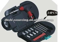 Tool kits with flashlight 24pc