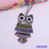 2012 Fashion statement diamond owl necklace with movable body