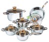 12pcs stainless steel cookware set  (CW1219)