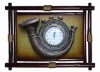 Antique Clock-Bamboo & Polyresin Wall Clock