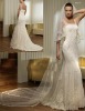 2010 elegant lace with beading bridal wedding gown HS0842