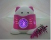 cat talking  clock