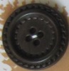 Imitation leather coat button