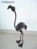 metal crane, flamingo , garden decortation