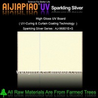 UV sparkling silver mdf panel