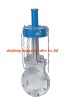 Chain wheel flanged knife gate valve