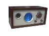 Wooden alarm clock radio