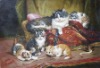 Cat and dog Oil Paintings