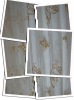 organza embroidered curtain/embroidered curtain/flat embroidered curtain