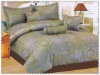 7 pcs jacquard comforter set bedding set