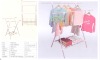 folding clothes rack with netty shelf