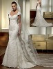 2010 elegant lace with beading bridal wedding gown HS0843