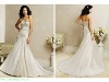 embroidered pleated bridal wedding dress hs512912