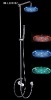 organic glass led shower set wall mounted temperature detachable led shower