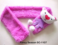 plush animal scarf