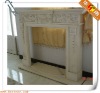 Natural Stone Carved Fireplace