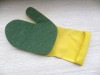 Latex Glove with Scouring Pad