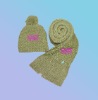 (BR02771) Knitted fashion hat set