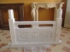 white marble parapet with flower pattern