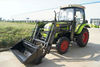 55HP 4WD farm tractor with right side 12F+4R shift,hydraulic steering,3points linkage,traction system,4 in 1 bucket