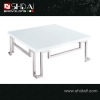 TA95L Modern white lacquer wood tea table