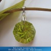 Green cubic zirconia pendant & charms