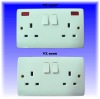 V-Series 13A DOUBLE switched socket (LIGHT)