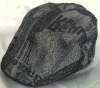 foil print beret cap