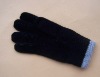 winter fashion knitted leather glove