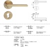 Zinc alloy Door Handle YZ511 PVD