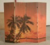 printing bamboo folding screen