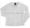 long sleeve school uniform white shirts with cotton fabric