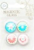 promotional glass magnet fridge magnet crystal glass magnet