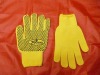 durable worker gloves with rubber dimples selling well in market