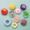 Resin garment button