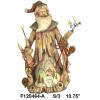 Poly resin Santa with wood carving finish(Santa)