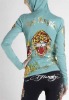 Cheap Ed Hardy Women's Hoody,100% cotton Women's Hoodies,Brand Cotton Lady's Hoodies Coats with latest design accept small order