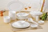 46pcs red sun dinner set