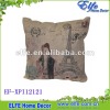 vintage printed throw pillow