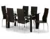 elegant glass steel dining room table set