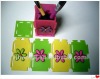 soft pvc 3D flower pen container