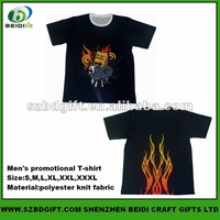 heat transfer printed men polyester lycra T-shirt