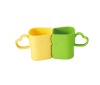 Portable love plastic couples cup