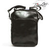 black small size PU leather messenger bag for men and women