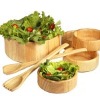 Wooden Salad Bowl Set