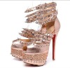 Fashion peep toe spike shoes stiletto high heel 2012